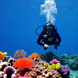 Caribbean Holidays, January Scuba Diving, Scuba diver exploring a colourful Caribbean reef in clear blue water near Saint Kitts