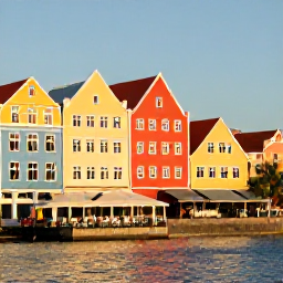 Caribbean Holidays, January Solo Holidays, Colourful colonial buildings and waterfront caf&eacute;s in Willemstad, Curacao, photographed in warm January sunshine