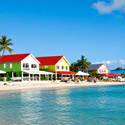 Caribbean Holidays, January Solo Holidays, Colourful Grand Case beach and beachfront restaurants on the French side of Saint Martin, January sunshine and calm turquoise water