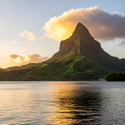 Caribbean Holidays, January Solo Holidays, Golden January sunrise over Roseau harbour and Dominica's green mountain landscape