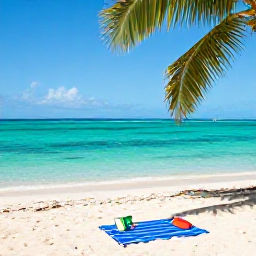 Caribbean Holidays, January Solo Holidays, Solo traveller relaxing on a quiet Saint Kitts beach with turquoise water, palm trees and a book beside a beach towel