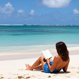 Caribbean Holidays, January Solo Holidays, Solo traveller relaxing on a sunny beach in Antigua with calm turquoise water and a book
