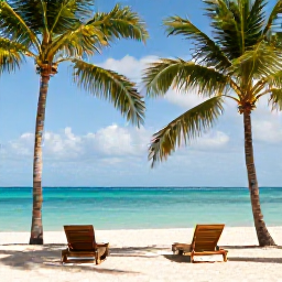 Caribbean Holidays, January Spa Breaks, A tranquil Cuban spa resort in January, with palm trees, a calm turquoise sea and bright morning sunshine