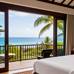Caribbean Holidays, January Spa Breaks, Peaceful luxury hotel spa suite in Tobago with balcony overlooking tropical gardens and the Caribbean Sea