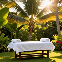 Caribbean Holidays, January Spa Breaks, Relaxing luxury spa treatment beside a tropical garden in Grenada, with warm sunshine and lush greenery
