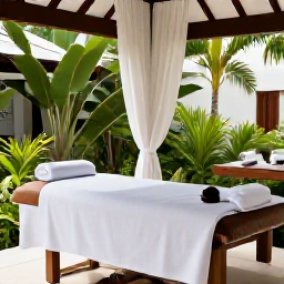 Caribbean Holidays, January Spa Breaks, Relaxing luxury spa treatment in an elegant Antigua resort, with tropical greenery and soft natural light