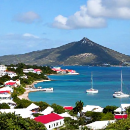 Caribbean Holidays, January Tours, A scenic guided tour overlooking Charlotte Amalie harbour on Saint Thomas, with colourful buildings, green hills and cruise boats in the blue Caribbean sea
