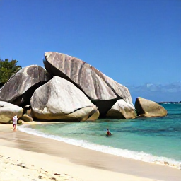 Caribbean Holidays, January Tours, Visitors exploring The Baths on Virgin Gorda, with huge granite boulders, sandy beach and turquoise Caribbean water