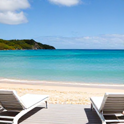 Caribbean Holidays, January Virgin Islands, An adults-only resort terrace overlooking a calm turquoise Caribbean bay in January sunshine