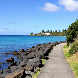 Caribbean Holidays, January Walking Holidays, A peaceful coastal footpath beside turquoise water and dark volcanic rocks on Bequia