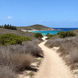 Caribbean Holidays, January Walking Holidays, A scenic footpath through dry tropical vegetation leading towards a secluded beach on Saint Barth&eacute;lemy