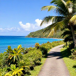 Caribbean Holidays, January Walking Holidays, A scenic Saint Lucia coastal walking trail above turquoise water, with tropical vegetation and sunny January skies