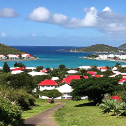 Caribbean Holidays, January Walking Holidays, Panoramic view from a hilltop trail over Gustavia harbour, red roofs and the Caribbean Sea in Saint Barth&eacute;lemy