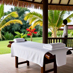 Caribbean Holidays, January Wellness, Luxury Saint Lucia spa treatment in a calm open-air pavilion surrounded by tropical greenery