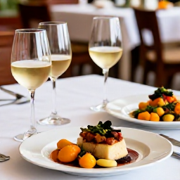 Caribbean Holidays, January Wine Tasting, Colourful Trinidad and Tobago dishes served beside wine glasses at an elegant Caribbean restaurant