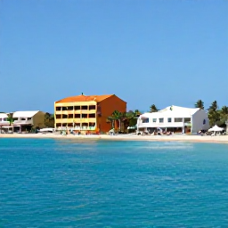Caribbean Holidays, January Wine Tasting, Sunlit Cura&ccedil;ao coastline in January with calm turquoise water, colourful buildings and a relaxed Caribbean atmosphere