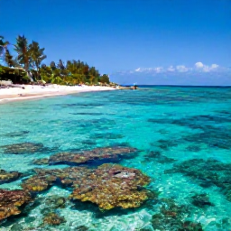 Caribbean Holidays, July Adventure Holidays, Visitors snorkelling above a colourful reef in clear shallow water off a sandy Saint Barth&eacute;lemy beach