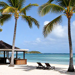 Caribbean Holidays, July Adventures, A relaxed beach scene on a British Virgin Islands island in July, with palm trees, calm turquoise water and a small beach caf&eacute;