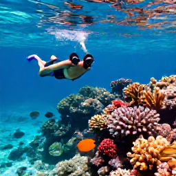 Caribbean Holidays, July Adventures, Travellers snorkelling above a colourful coral reef near Providenciales, with clear tropical water and fish below