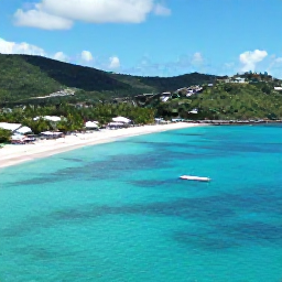Caribbean Holidays, July Beach Holidays, Aerial view of Saint Barth&eacute;lemy's bright turquoise sea, sandy beaches and green hills in July sunshine