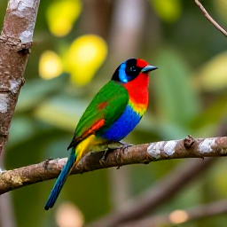 Caribbean Holidays, July Birdwatching, Colourful Caribbean birds perched in lush rainforest on Saint Vincent during early morning light