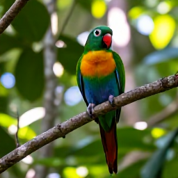 Caribbean Holidays, July Birdwatching, Colourful Saint Lucia parrot in lush rainforest foliage during a bright July morning