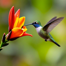 Caribbean Holidays, July Birdwatching, Hummingbird feeding from a tropical flower near a peaceful Saint Lucia garden