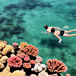 Caribbean Holidays, July Couples Holidays, A couple swimming and snorkelling in clear turquoise water near a colourful coral reef in Saint Lucia