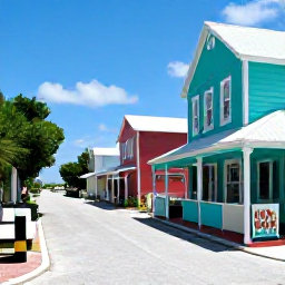 Caribbean Holidays, July Cruises, A friendly traveller exploring Cockburn Town on Grand Turk, with colourful historic buildings, quiet streets and local shops