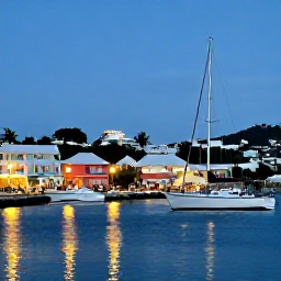 Caribbean Holidays, July Fishing, A welcoming marina in Gustavia, Saint Barth&eacute;lemy, with fishing boats, colourful waterfront buildings and evening light