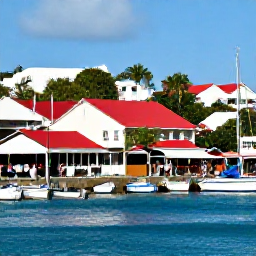 Caribbean Holidays, July in Saint Barth&eacute;lemy, Gustavia harbour in July with colourful boats, red-roofed buildings, waterfront restaurants and visitors walking along the quay