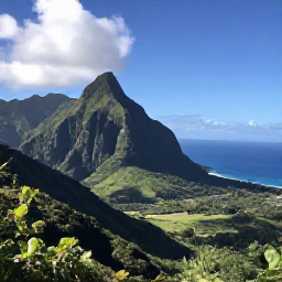 Caribbean Holidays, July Nature Holidays, Panoramic view of Saint Vincent's lush volcanic mountains, rainforest and Caribbean coastline in July sunshine