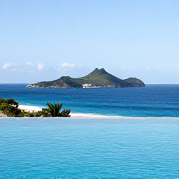 Caribbean Holidays, July Saint Barth, A tranquil adults-only infinity pool overlooking the Caribbean Sea on a sunny July morning in Saint Barth&eacute;lemy