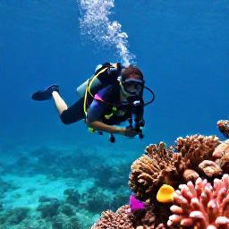 Caribbean Holidays, July Scuba Diving, A diver exploring a colourful coral reef in clear turquoise water around the British Virgin Islands in July