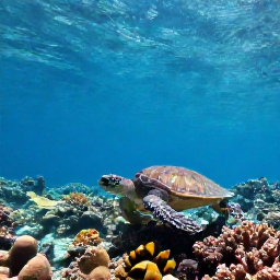 Caribbean Holidays, July Scuba Diving, Tropical reef fish, sea turtles and coral gardens on a clear underwater dive in Aruba