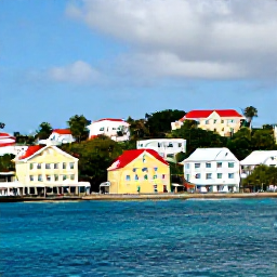 Caribbean Holidays, July Solo Holidays, Colourful Charlotte Amalie waterfront and historic streets on St Thomas, Caribbean architecture, shops and bright blue sea