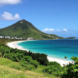 Caribbean Holidays, July Tours, Scenic coastal road and beach viewpoints across Sint Maarten, with turquoise bays, green hills and a sightseeing minibus