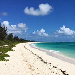 Caribbean Holidays, July Walking Holidays, A sunny coastal walking trail on Providenciales in the Turks and Caicos Islands, with turquoise sea, white sand and light summer clouds