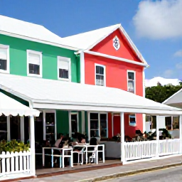 Caribbean Holidays, July Wine Tasting, Gustavia wine shop and restaurant terrace in Saint Barth&eacute;lemy, with bottles, local dishes and colourful Caribbean buildings