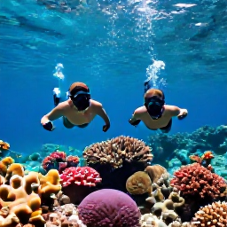 Caribbean Holidays, June Adults Only, Snorkellers exploring a colourful coral reef in clear Caribbean water near St Croix, United States Virgin Islands