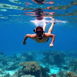 Caribbean Holidays, June Adults Only, Visitors snorkelling in clear Caribbean water near Tobago, colourful fish and coral visible beneath the surface