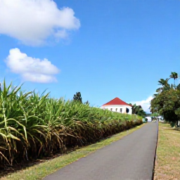 Caribbean Holidays, June Adventures, Scenic cycling route passing sugar cane fields and historic buildings on Saint Kitts