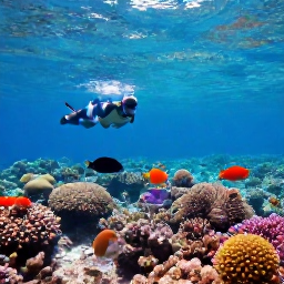 Caribbean Holidays, June Adventures, Snorkellers viewing colourful coral and tropical fish in clear Caribbean water near Turks and Caicos