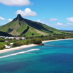Caribbean Holidays, June All-Inclusive, A sunny aerial view of Saint Kitts and Nevis, showing green volcanic hills, turquoise Caribbean water and a beautiful sandy beach
