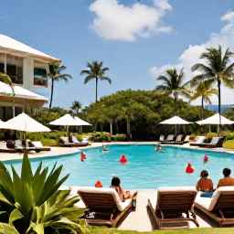 Caribbean Holidays, June All-Inclusive, All-inclusive Caribbean resort in June with pool, sun loungers, tropical gardens and guests enjoying a relaxed holiday