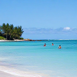 Caribbean Holidays, June Beach Holidays, Calm turquoise water at Grace Bay Beach in June, with snorkellers, a paddleboard and bright tropical sunshine