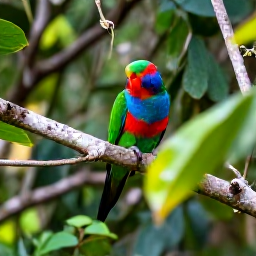 Caribbean Holidays, June Birdwatching, A colourful Saint Vincent parrot perched in lush rainforest foliage on Saint Vincent, Caribbean morning light