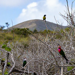Caribbean Holidays, June Birdwatching, Colourful Caribbean birds perched among dry tropical woodland on Saint Barth&eacute;lemy, with a natural island landscape in the background