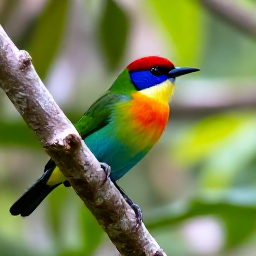 Caribbean Holidays, June Birdwatching, Colourful Trinidad and Tobago birds perched in lush tropical forest during the June green season