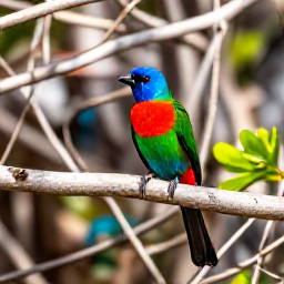 Caribbean Holidays, June Birdwatching, Colourful tropical birds perched in dry woodland on Tortola, British Virgin Islands, in warm June sunshine